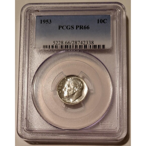 1953 Roosevelt Dime Proof PR66 PCGS - Picture 1 of 2